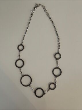 Brighton Jewelry Silver-Tone Circular Link Necklace